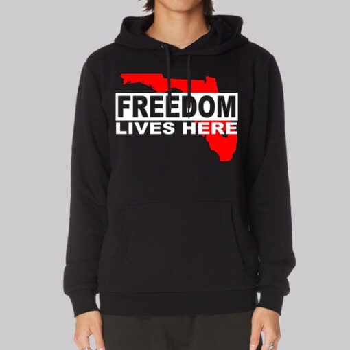 Freedom Lives Here Florida Map Hoodie