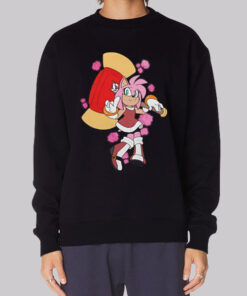 Amy Rose Pink Sonic the Hedgehog Sweatshirt