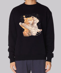 Funny Meme Cats on the Titanic Sweatshirt