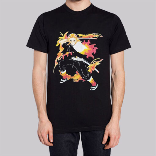 Rengoku Flame Art Demon Slayer Shirt