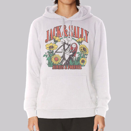 Jack and Sally Faces Always Forever Hoodie