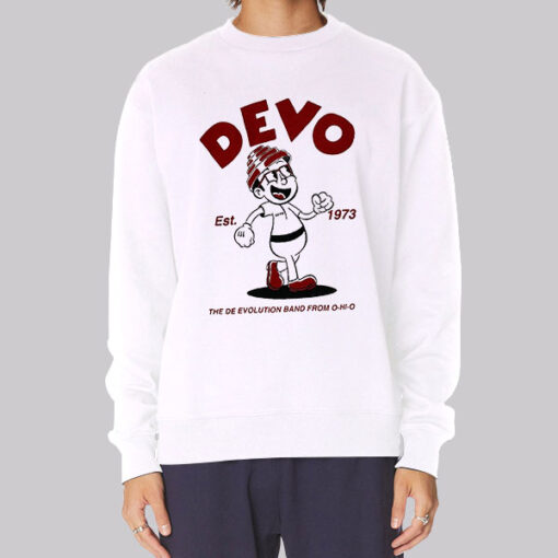 Devo Logo Cartoon Est 1973 Sweatshirt