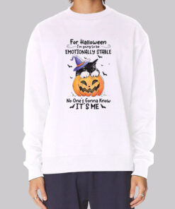 For Halloween a Cat Emotionally Stable Sweatshirt
