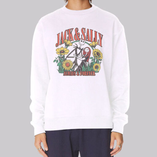 Jack and Sally Faces Always Forever Sweatshirt