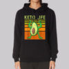 Avocado Flexing Keto Memes Funny Hoodie