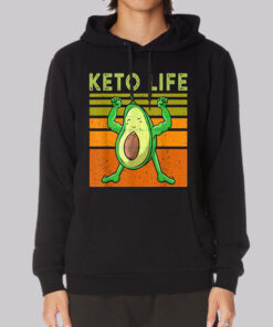 Avocado Flexing Keto Memes Funny Hoodie