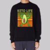 Avocado Flexing Keto Memes Funny Sweatshirt