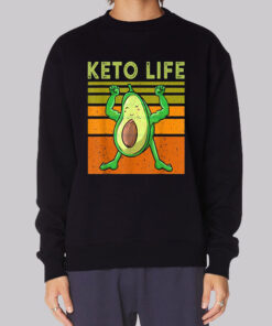 Avocado Flexing Keto Memes Funny Sweatshirt