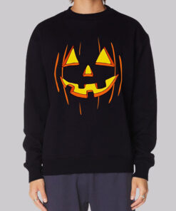 Jackolantern Face Paint Pumpkin Sweatshirt