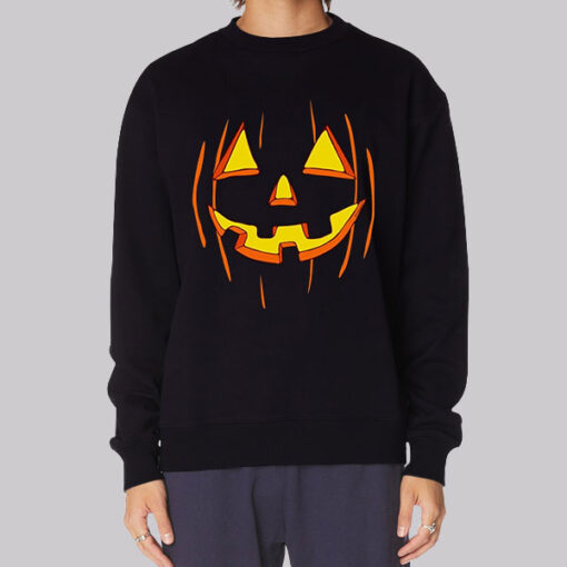 Jackolantern Face Paint Pumpkin Sweatshirt