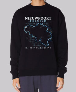 Map Nieuwpoort Belgium Sweatshirt