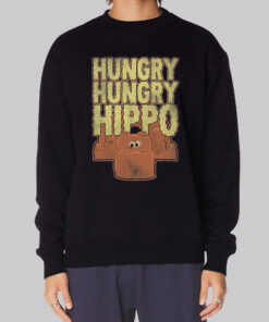 Vintage Shirthangry Hippo Funny Sweatshirt