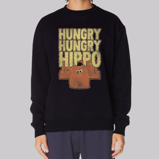 Vintage Shirthangry Hippo Funny Sweatshirt