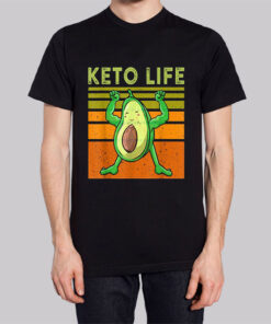 Avocado Flexing Keto Memes Funny Shirt