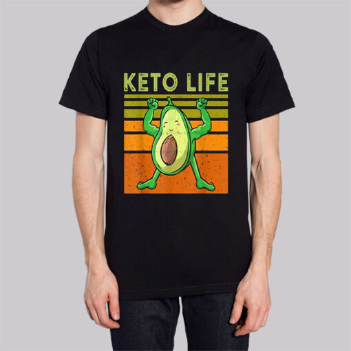 Avocado Flexing Keto Memes Funny Shirt