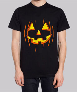 Jackolantern Face Paint Pumpkin Shirt