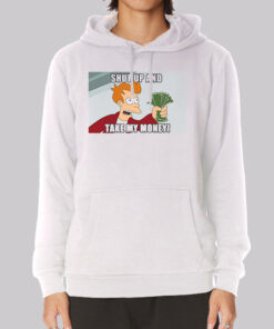 Cartoon Holding Money Meme Hoodie