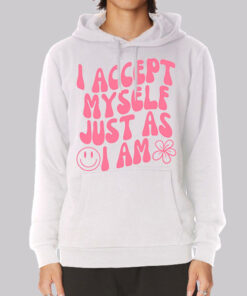 I Accept Myself Aesthetic Back Printed Hoodie