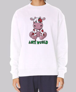 Antiwurld Strawberry Cow Print Sweatshirt