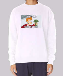 Cartoon Holding Money Meme Sweatshirt