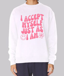 I Accept Myself Aesthetic Back Printed Sweatshirt