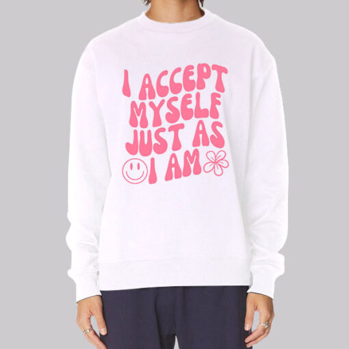 I Accept Myself Aesthetic Back Printed Sweatshirt