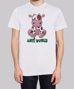 Antiwurld Strawberry Cow Print Shirt