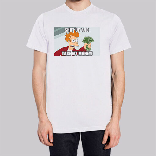 Cartoon Holding Money Meme Shirt