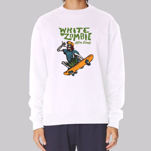 Vintage Skate White Zombie Sweatshirt