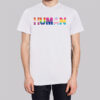 Rainbow Typography Human Shirt