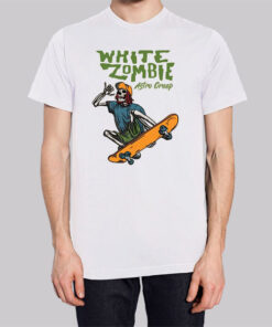 Vintage Skate White Zombie T Shirt