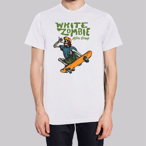 Vintage Skate White Zombie T Shirt