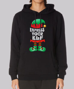 Funny Express Your Elf Christmas Hoodie