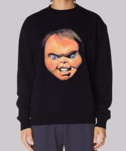 Chucky Face Filter Horror Silkscreen Sweatshirt