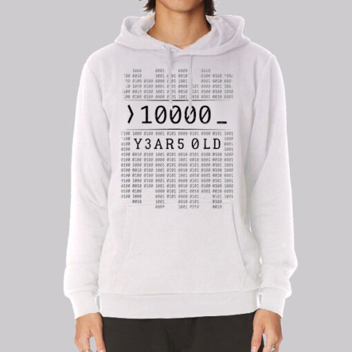 0100 Binary Code 10000 Years Hoodie