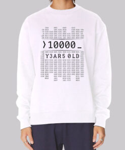 0100 Binary Code 10000 Years Sweatshirt