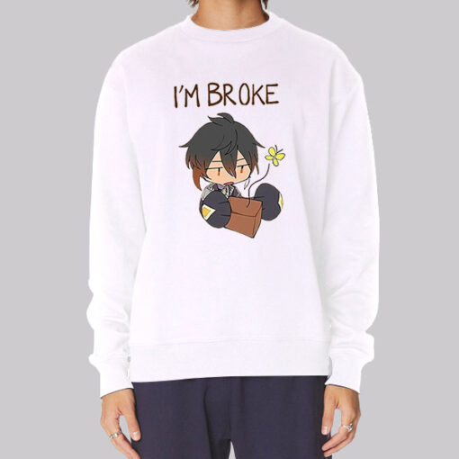 I'm Broke Kawaii Manga Genshin Sweatshirt