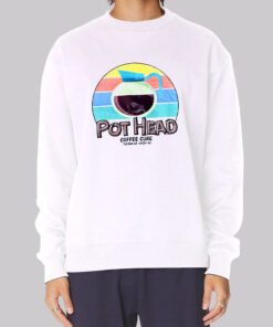 Retro Graphic Pot Head Coffee Sweatshirt