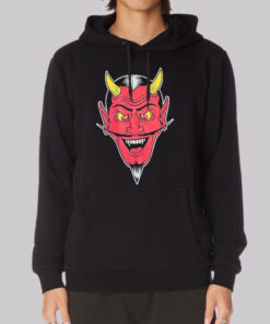 Devil Head Laugh Graphic Hoodie