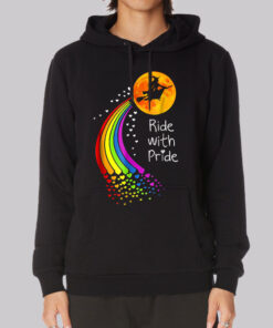 Lgbt Witch Ride With Pride Hoodie