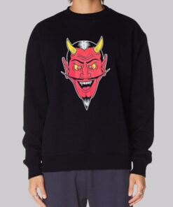 Devil Head Laugh Graphic Sweatshirt