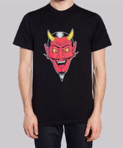 Devil Head Laugh Graphic Shirt