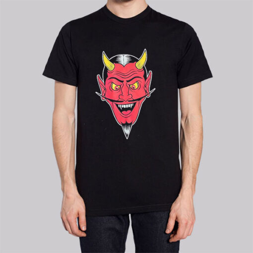 Devil Head Laugh Graphic Shirt