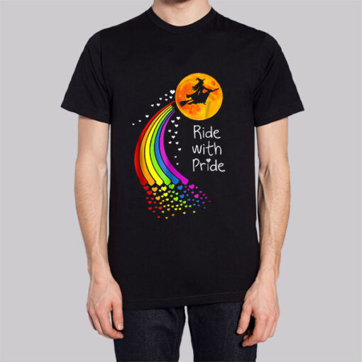 Lgbt Witch Ride With Pride T Shirts
