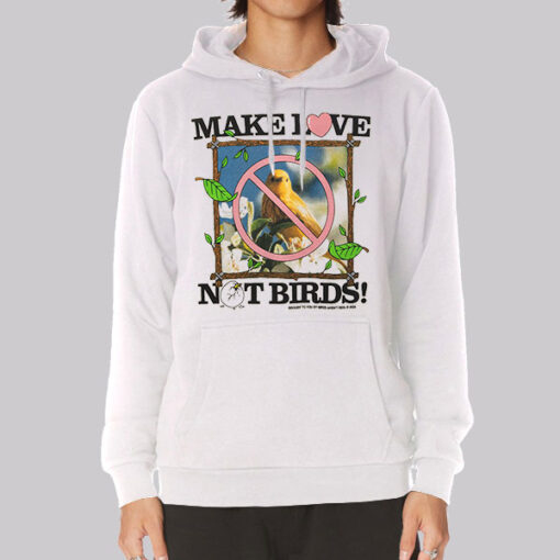 Graphic Birds Arent Real Merch Hoodie