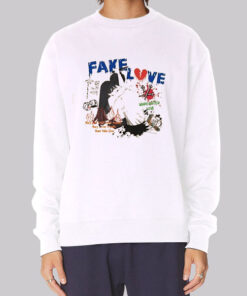 Graphic Anime Flare Fake Love Sweatshirt