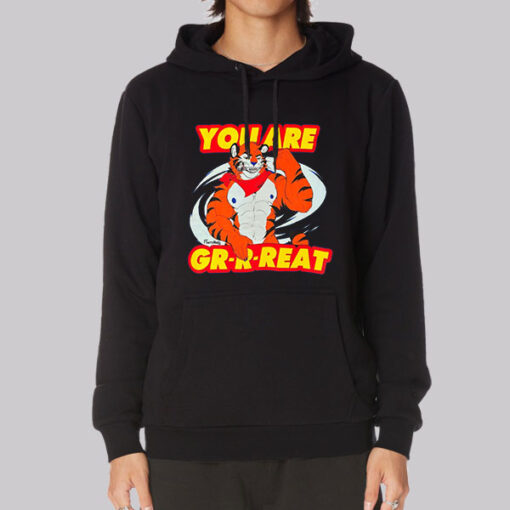 Cartoon Tiger You Are Great Hoodie