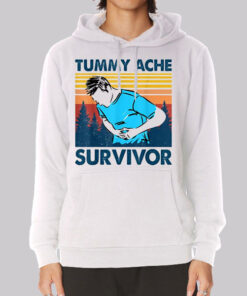 Funny Retro Tummy Ache Survivor Hoodie