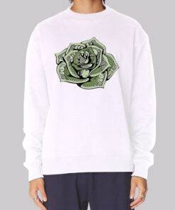 Classic Design 100 Dollar Bill Rose Sweatshirt