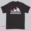 Baby Oil Adiddys Parody Logo Adidas Shirt with humorous spoof branding, bold streetwear typography, and playful parody logo and brands design for fans of funny Adidas parodies.